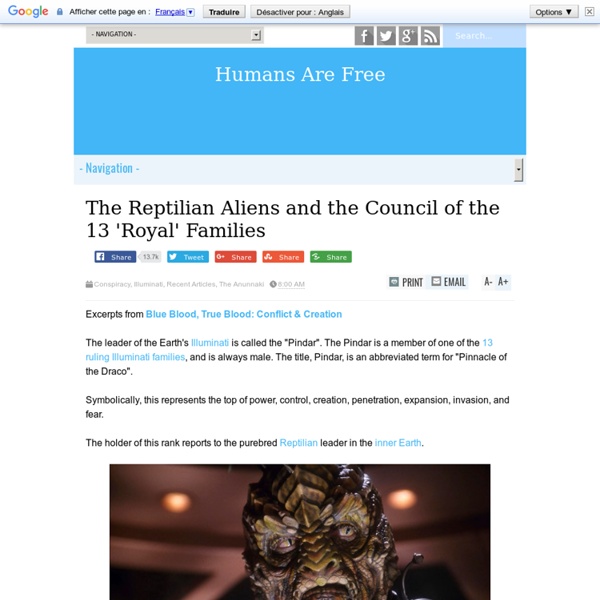The Reptilian Aliens and the Council of the 13 'Royal' Families