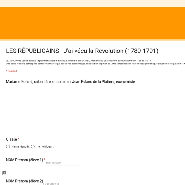LES RÉPUBLICAINS - J'ai vécu la Révolution (1789-1791)