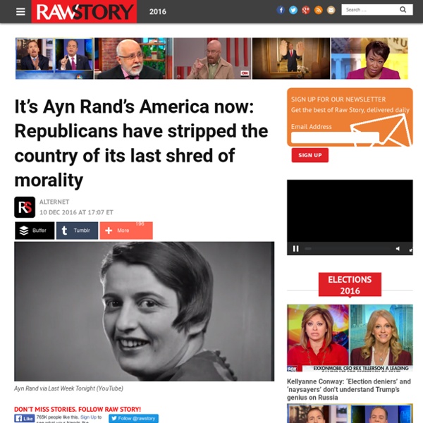 It’s Ayn Rand’s America now: Republicans have stripped the country of its last shred of morality