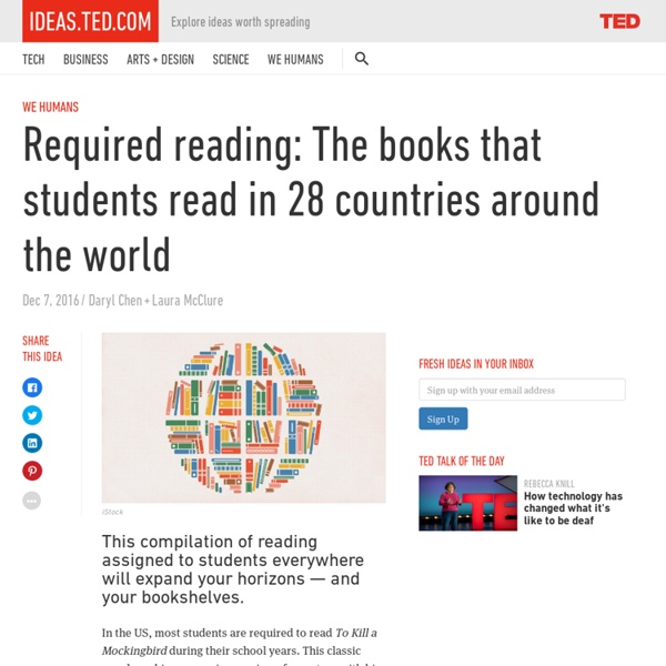 Required reading: the books that students read in 28 countries around the world