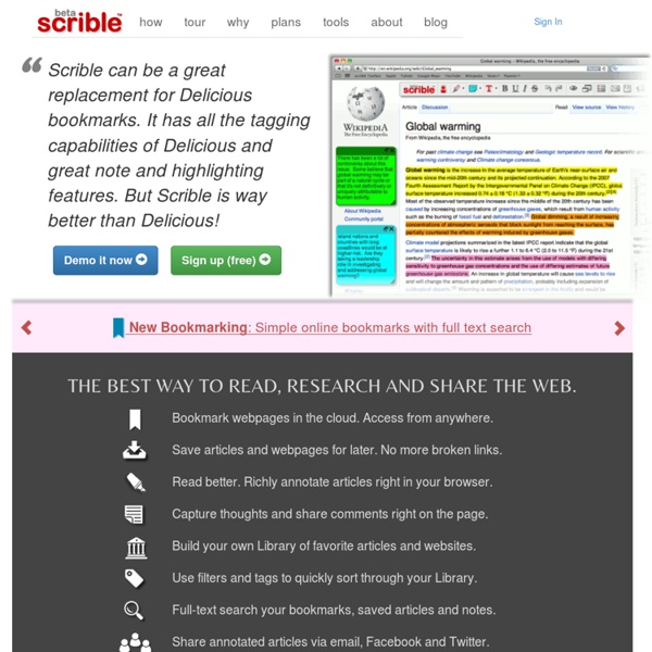 Smarter online research - annotate, organize & collaborate on web pages