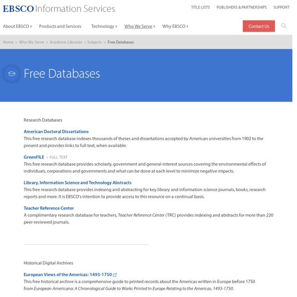 Free Research Databases