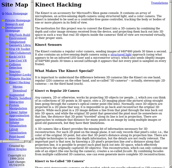 Oliver Kreylos' Research and Development Homepage - Kinect Hacking