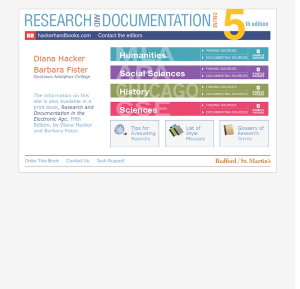 Research and Documentation Online 5th Edition