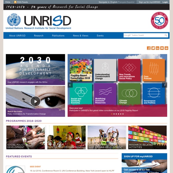 United Nations Research Institute for Social Development