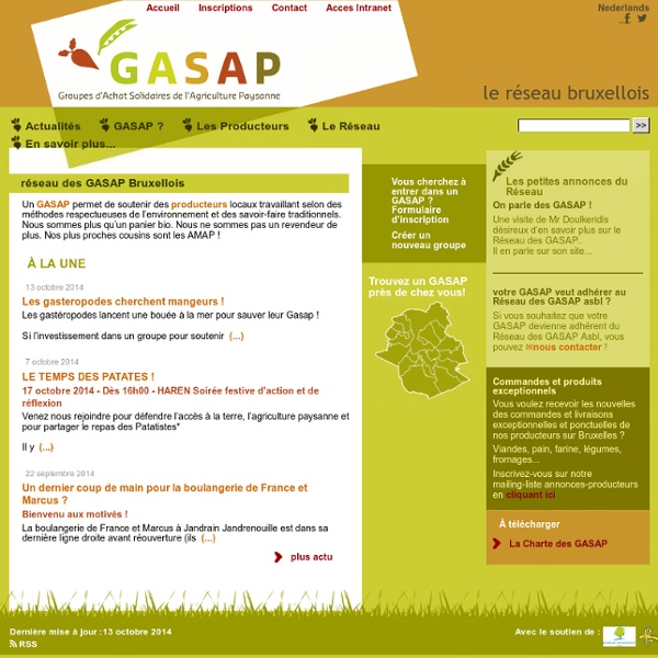 Réseau des GASAP Bruxellois : GASAP