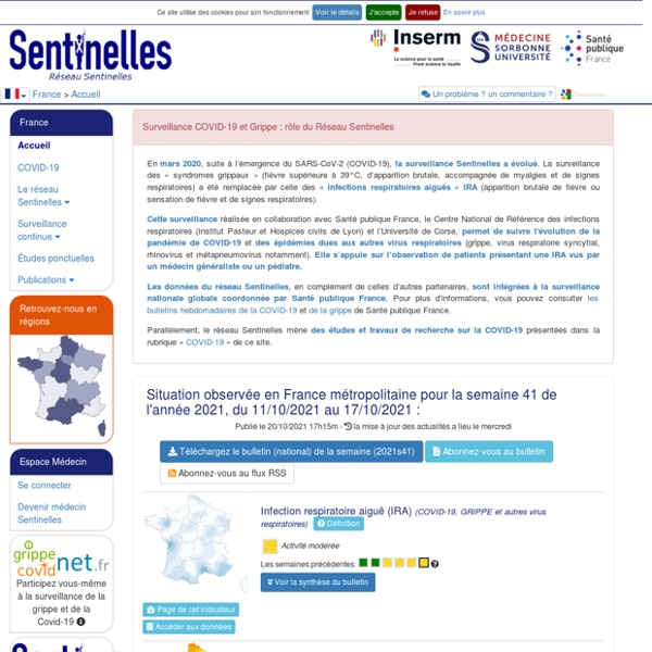 Réseau Sentinelles > France > Accueil