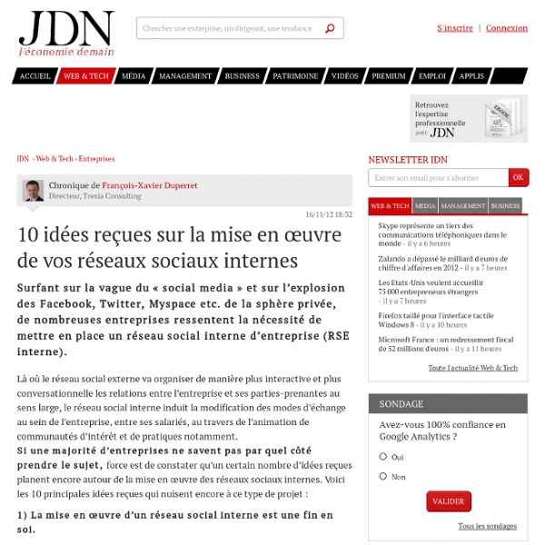 10 idées reçues sur la mise en œuvre de vos réseaux sociaux internes
