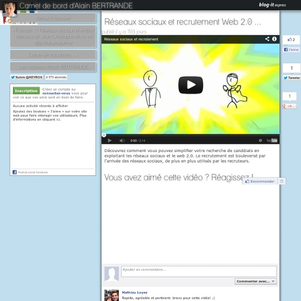 Réseaux sociaux et recrutement Web 2.0 ...