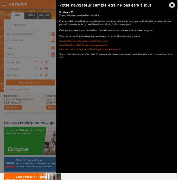 EasyJet.com - billets avion vol, hôtel et location de voiture di