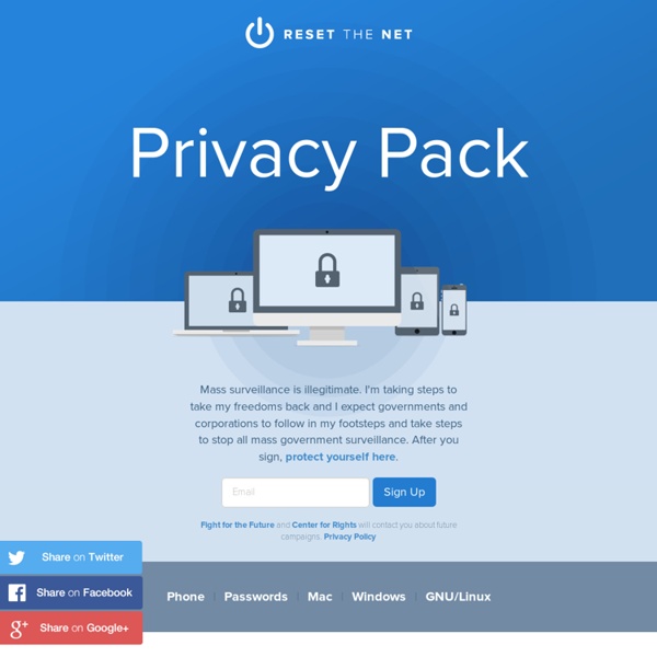 Reset The Net - Privacy Pack