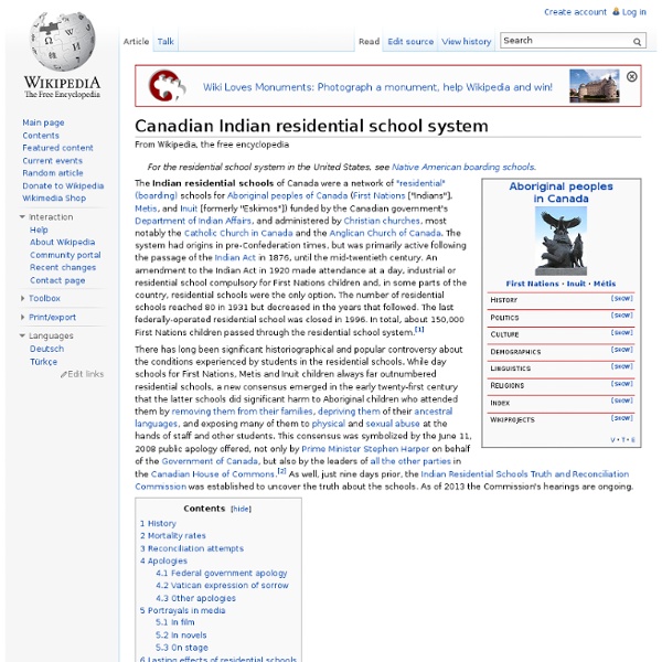 Canadian Indian residential school system
