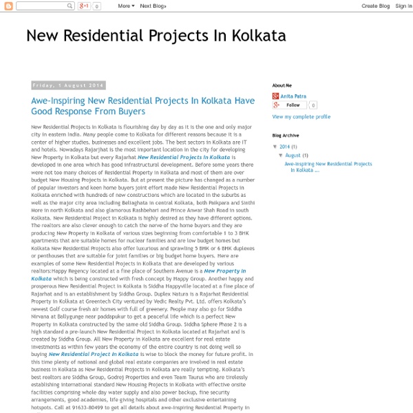 New Residential Project In Kolkata
