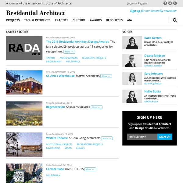 Residentialarchitect Magazine: Home Building News, Home Design Ideas and Building Products for Architects