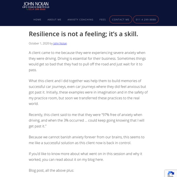 Resilience is not a feeling; it’s a skill.