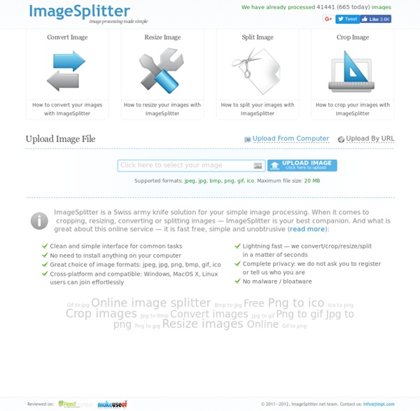 Resize, convert, split, crop your images online - ImageSplitter.net