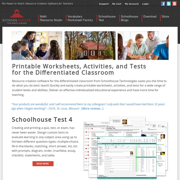 Worksheet and Test Makers for Teachers