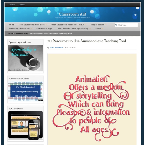 50 Resources to Use Animation as a Teaching Tool