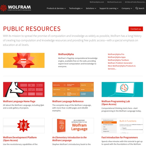 Wolfram Web Resources
