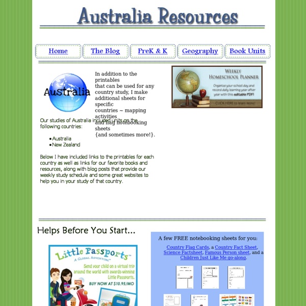 Lesson plans, resources, and ideas for countries in Australia and Oceana.