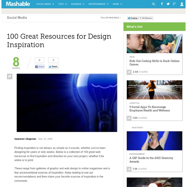 100 Great Resources for Design Inspiration