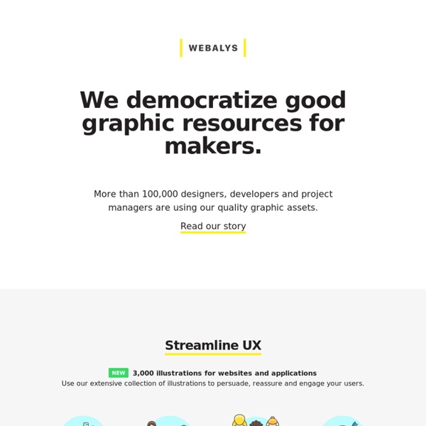 Webalys. Creative Resources for designers & Developers, used By more than 75,000 Designers
