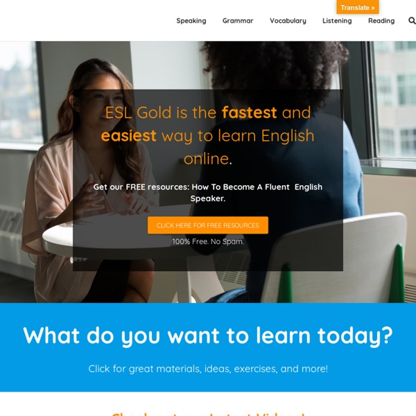 English as a Second Language free materials for teaching and study
