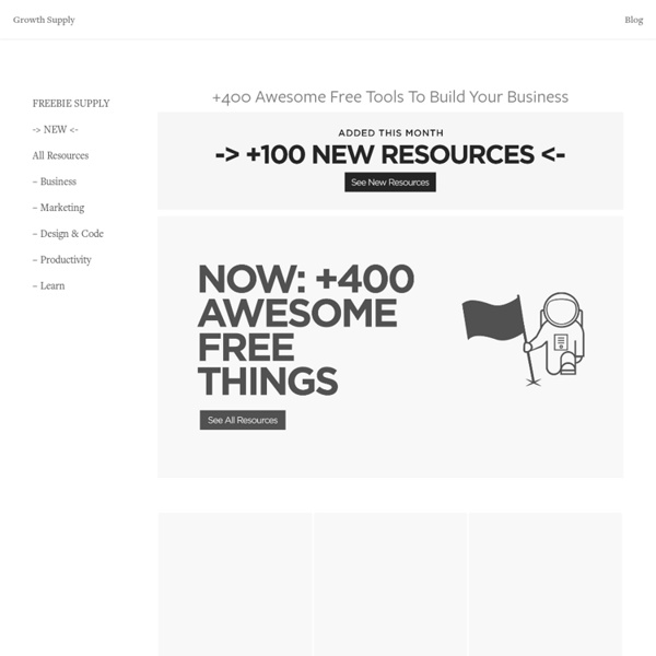 400 Awesome Free Things for Entrepreneurs and Startups