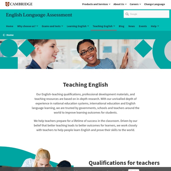 Teaching English resources and qualifications