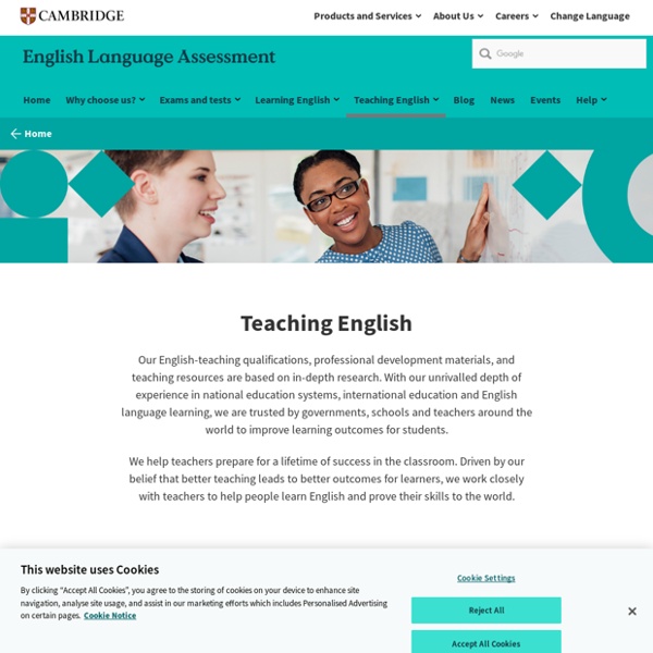 Teaching English resources and qualifications