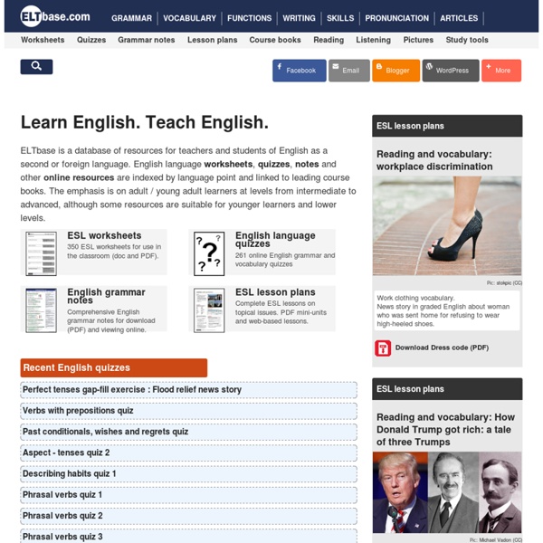 ESL activities - resources for English teachers
