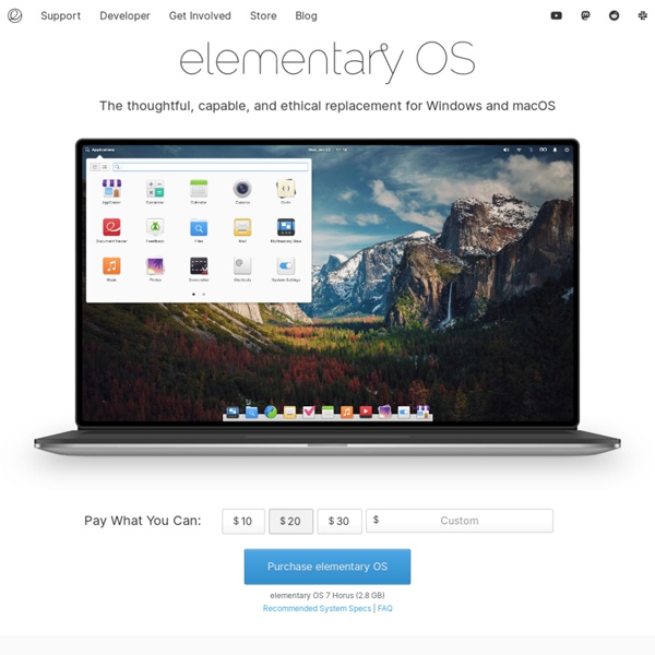 L'alternative à Windows et macOS : rapide, libre et respectueuse de la vie privée ⋅ elementary OS