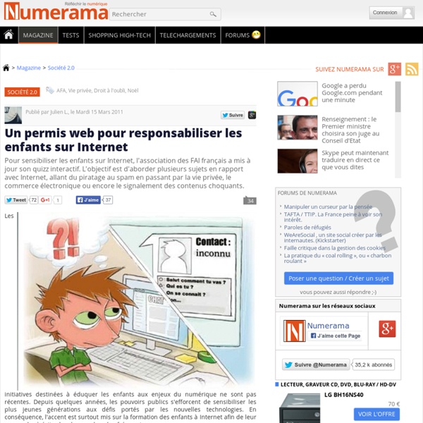 Un permis web pour responsabiliser les enfants sur Internet