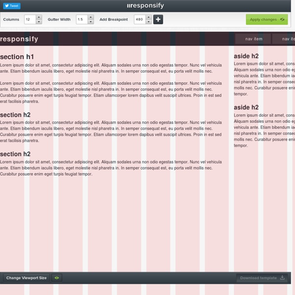 Responsify - A responsive template generator