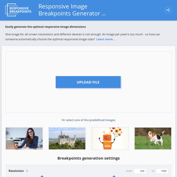 Responsive Image Breakpoints Generator by Cloudinary