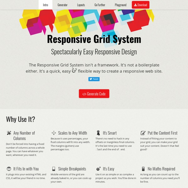 Responsive Web Design just got Easier with the Responsive Grid System