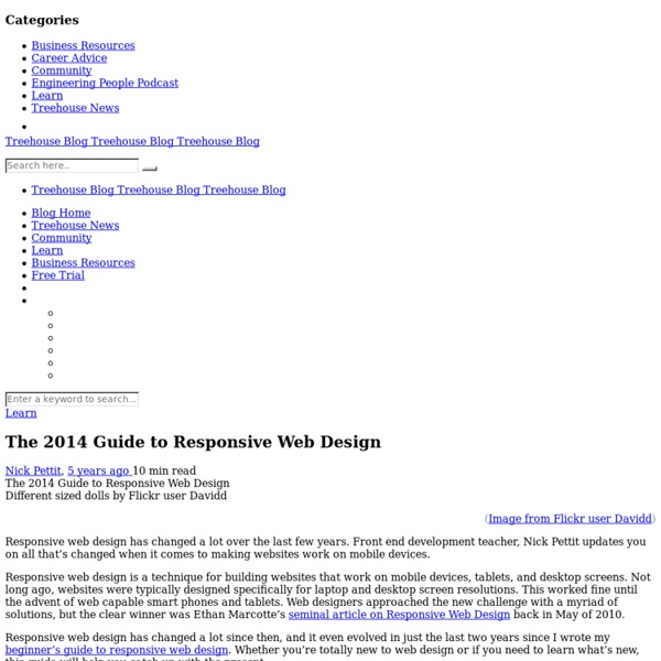 The 2014 Guide to Responsive Web Design