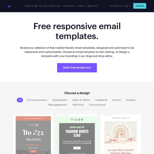 100+ free HTML email templates from Campaign Monitor