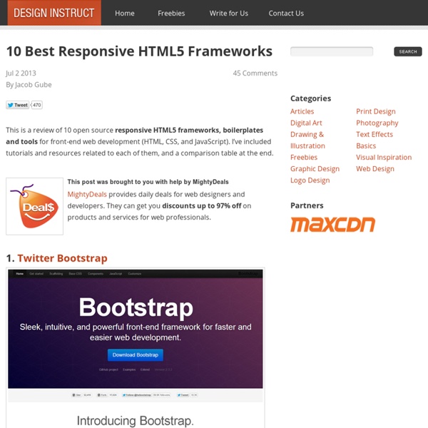 10 Best Responsive HTML5 Frameworks