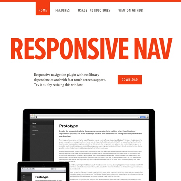 Responsive Nav — Responsive Navigation Plugin