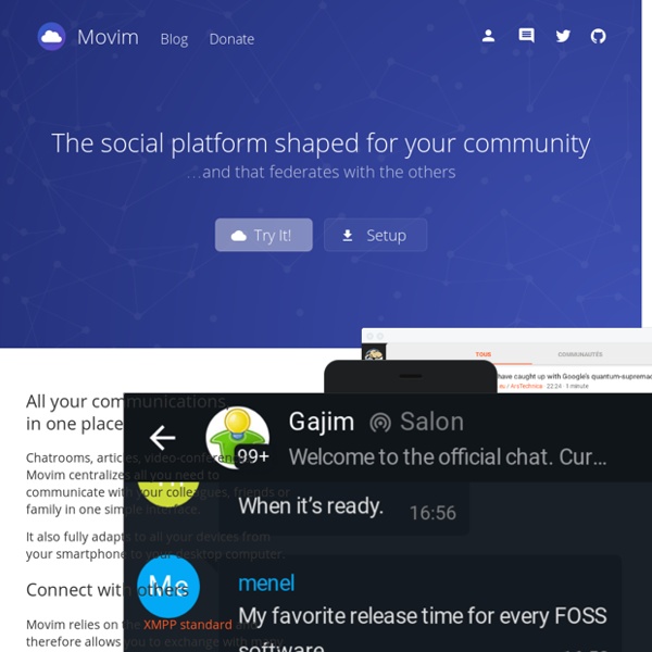 Movim – Responsive web-based cross-platform XMPP client