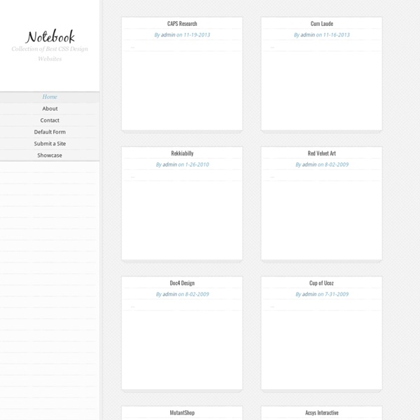 CSS Gallery, Best Responsive Showcase Design Websites