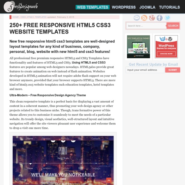 250+ Free Responsive HTML5 CSS3 Website Templates