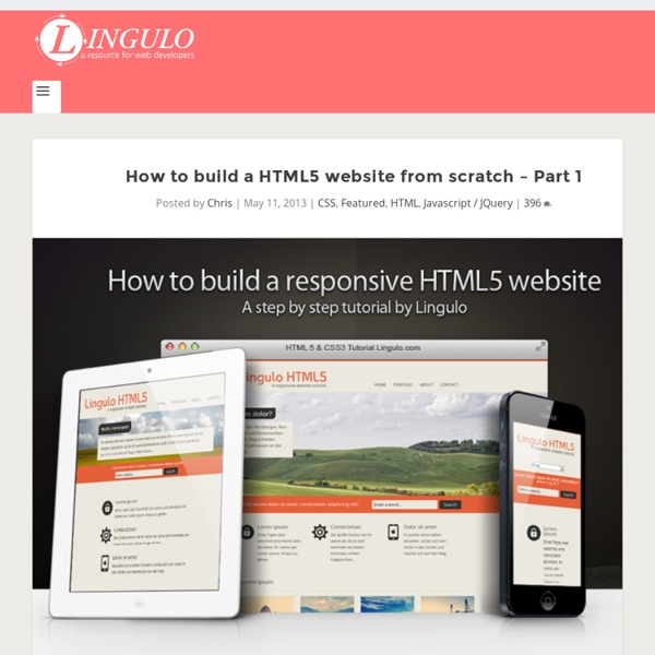 How to build a responsive HTML5 website - a step by step tutorial