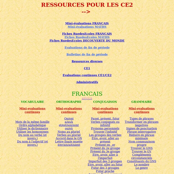 Ressources ce2