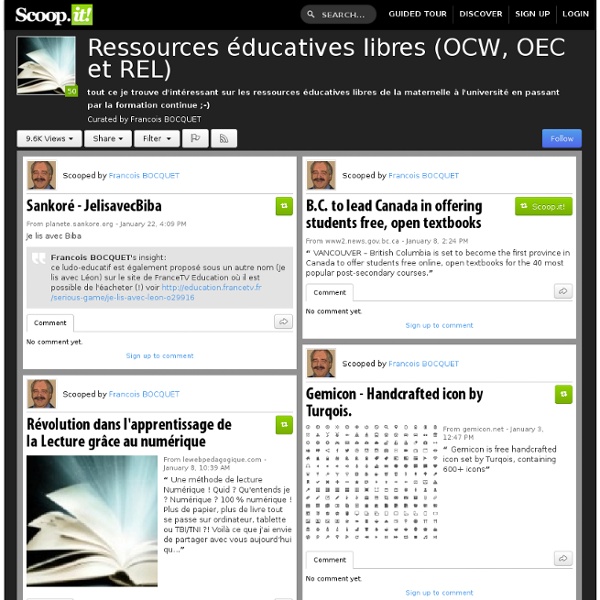 Ressources éducatives libres (OCW, OEC et REL)