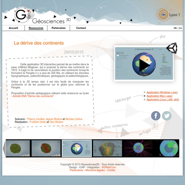 La dérive des continents - Géosciences 3D