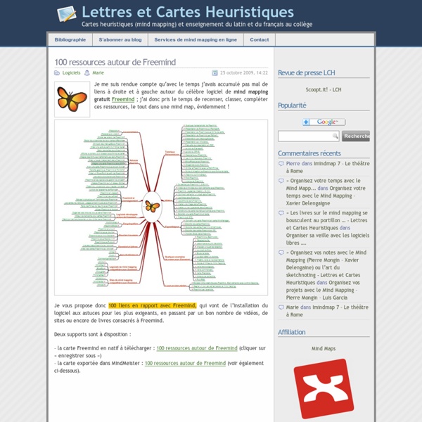 » 100 ressources autour de Freemind - Lettres et Cartes Heuristiques