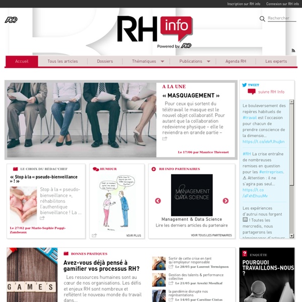 RH info, le portail des ressources humaines : actus, dossiers, agenda RH