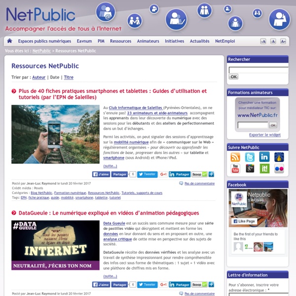 Ressources NetPublic